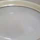 White and yellow porcelain dinner service with gold edging, Poral Limoges France