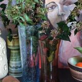 Duo de vases en verre soufflé de Biot vintages