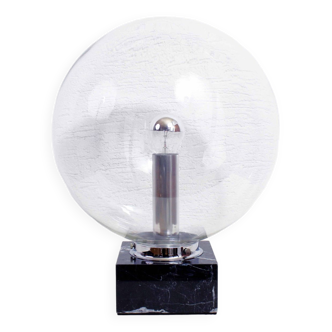 Marble lamp and glass sphere ERCO 1960