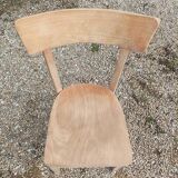 Luterma style solid wood bistro chair air-gummed