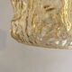Pair of vintage amber glass pendant lamps