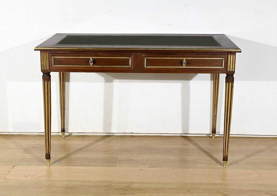 Mahogany Bureau Plat, Louis XVI style - 2nd part of the 19th century