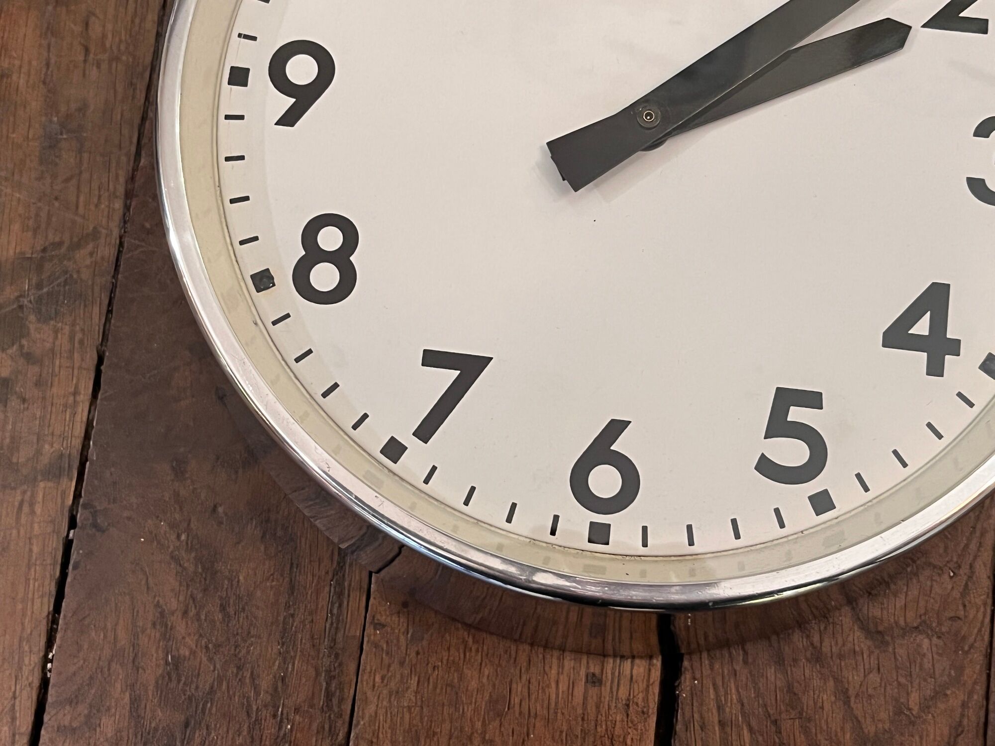 Industrial clock functional brillie alu polished 24 cm station pendulum 1960 ato lepaute