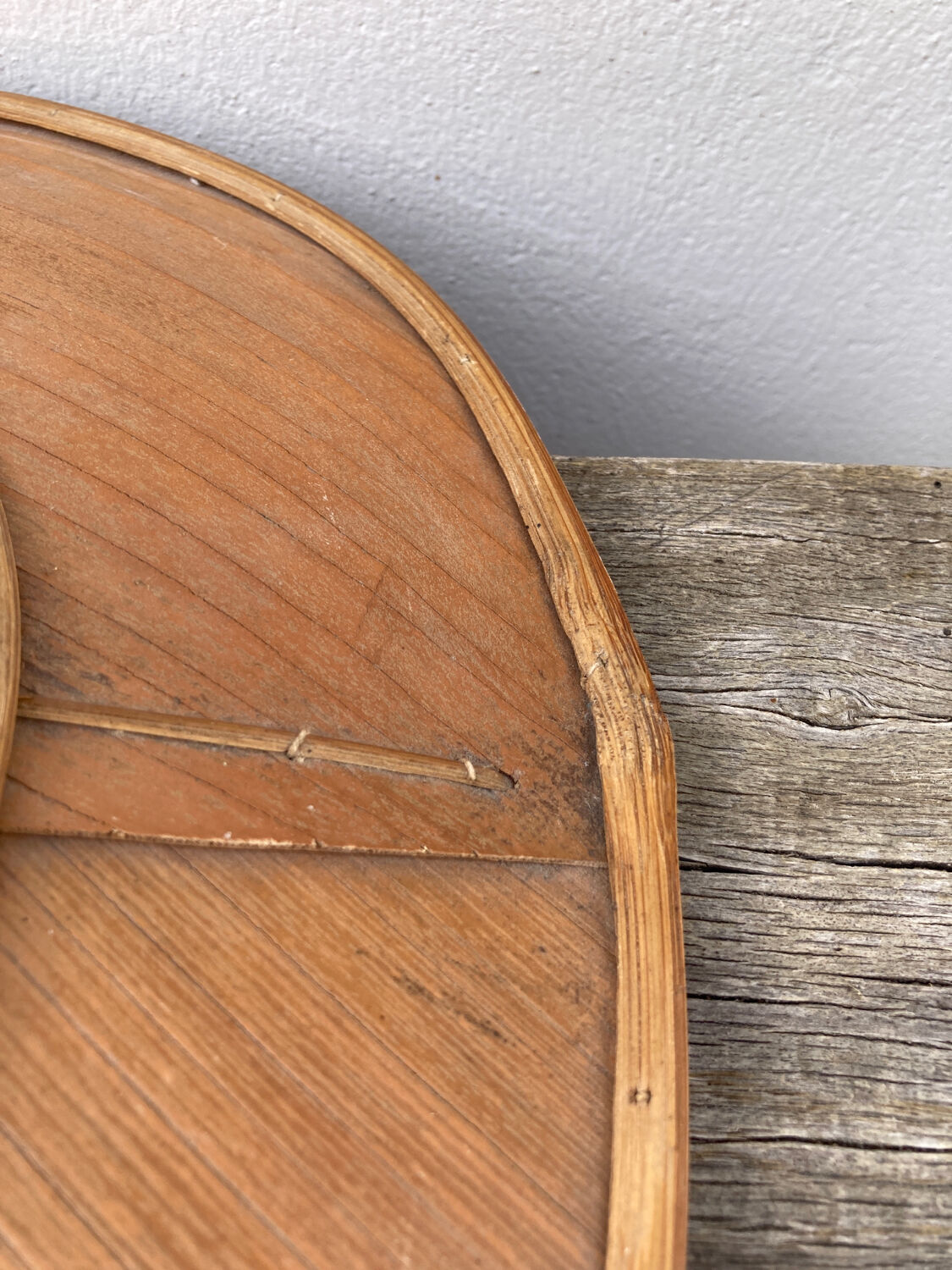 Asian hat in bamboo and vintage metal