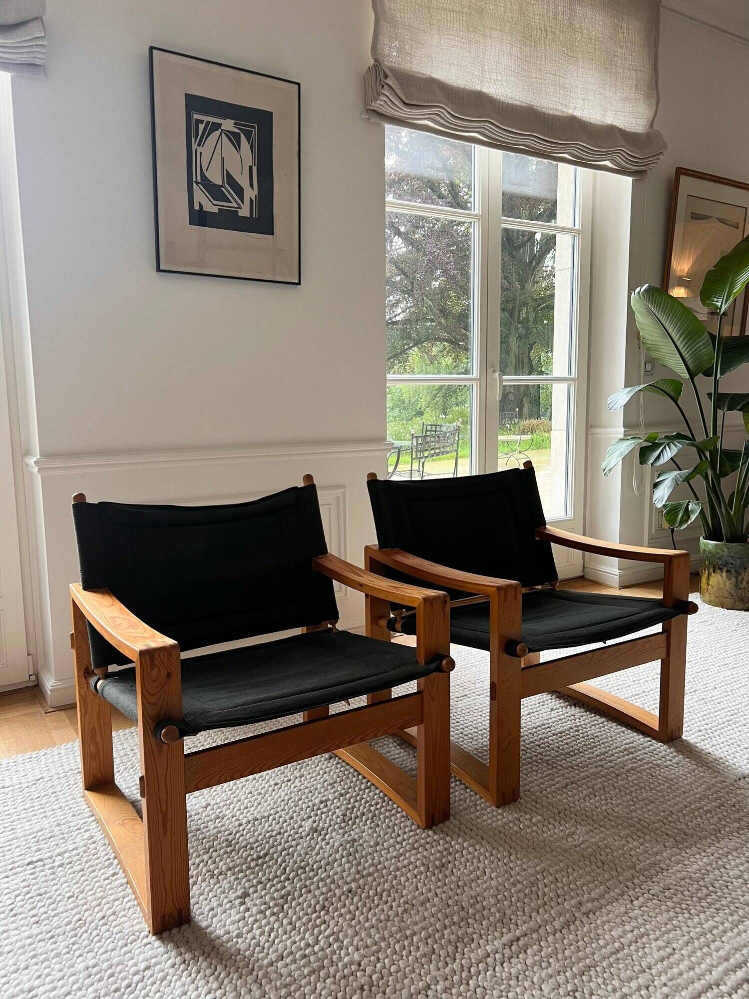 Mid Century Pair of Armchairs by Georg Jensen for Bernstorffsminde, Original Black Velvet