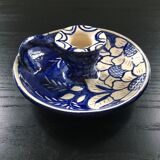 Blue floral decoration candle holder