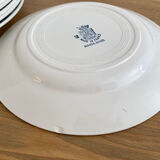 Service of 10 flat ceramic plates St Amand Marie-Rose vintage 20s/30s