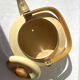 Vintage enamelled metal kettle in beige, Copco style.