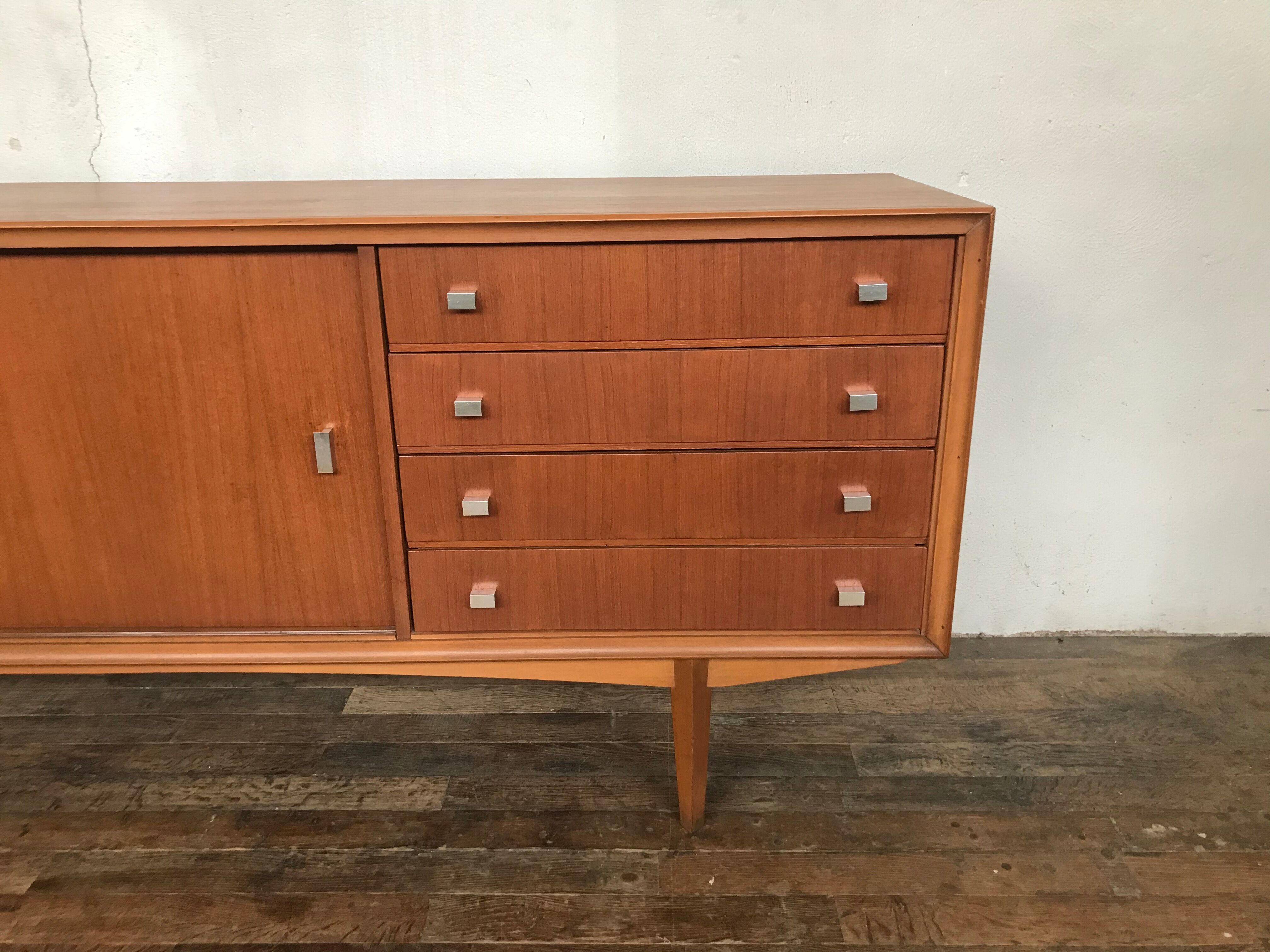 Scandinavian enfilade, 1950 design, vintage teak