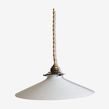 White opaline pendant light