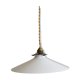Suspension en opaline blanche et griffe en laiton