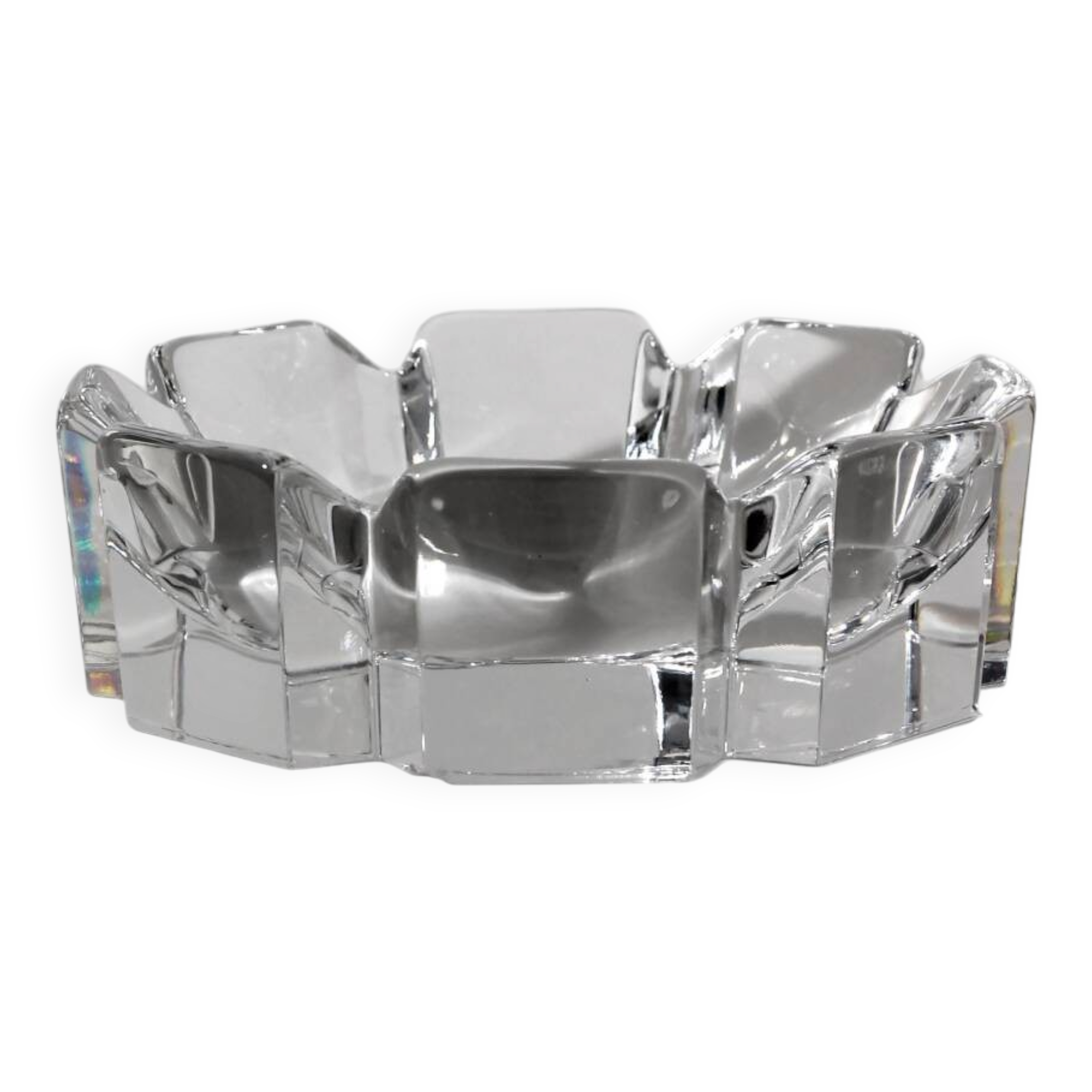 Lars Hellsten "Corona" Full Lead Crustal Bowl, For Orrefors, Sweden