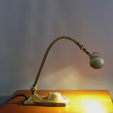 Art Deco brass piano lamp with rotary switch socket