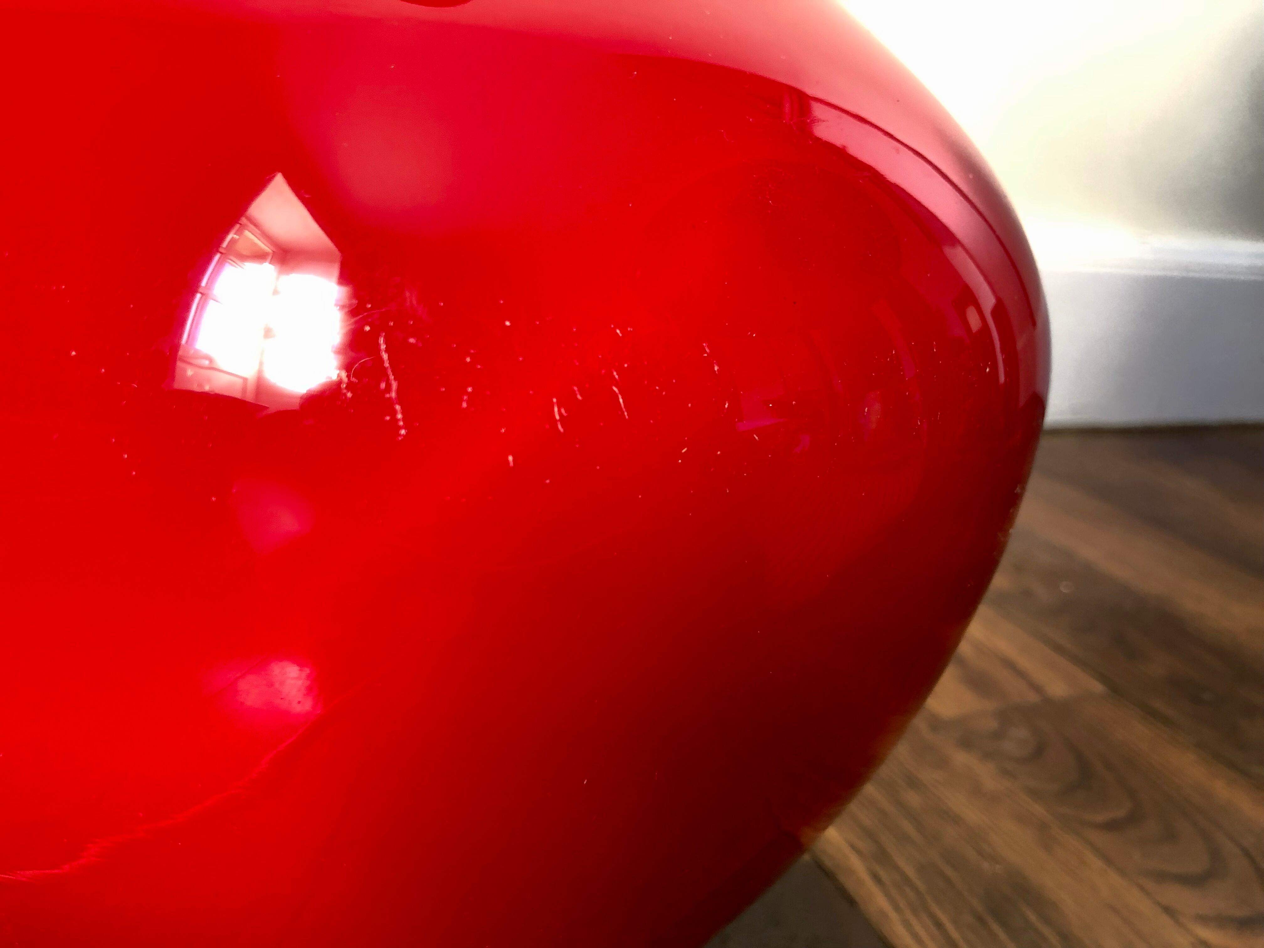 Backlit red lamp foot 1980