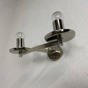 Large Bauhaus chandelier with two wall sconces.
