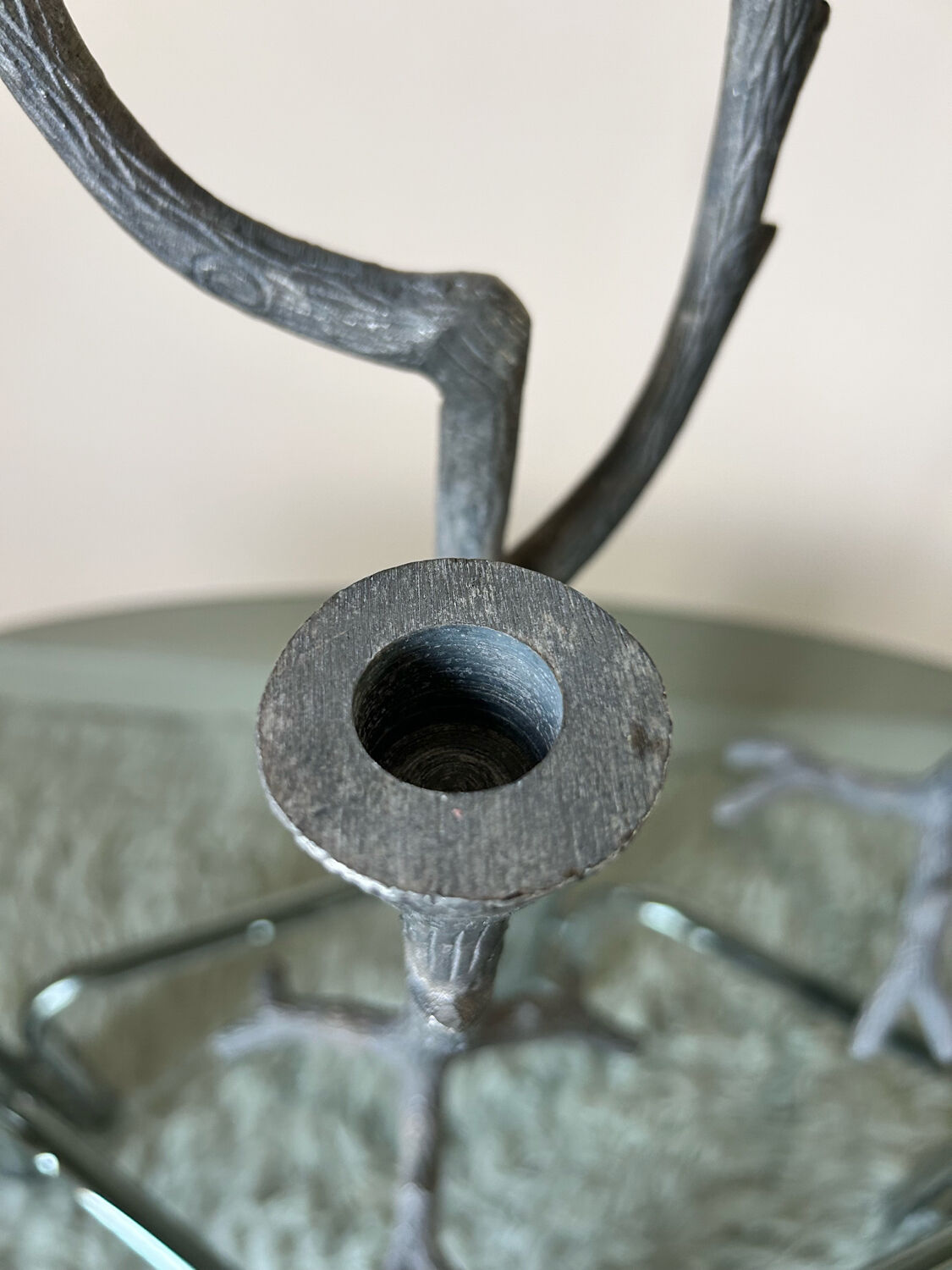 70s aluminum design candlesticks