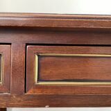 Very nice mahogany and green leather desk