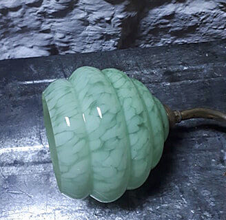 Clichy glass swan collar sconce