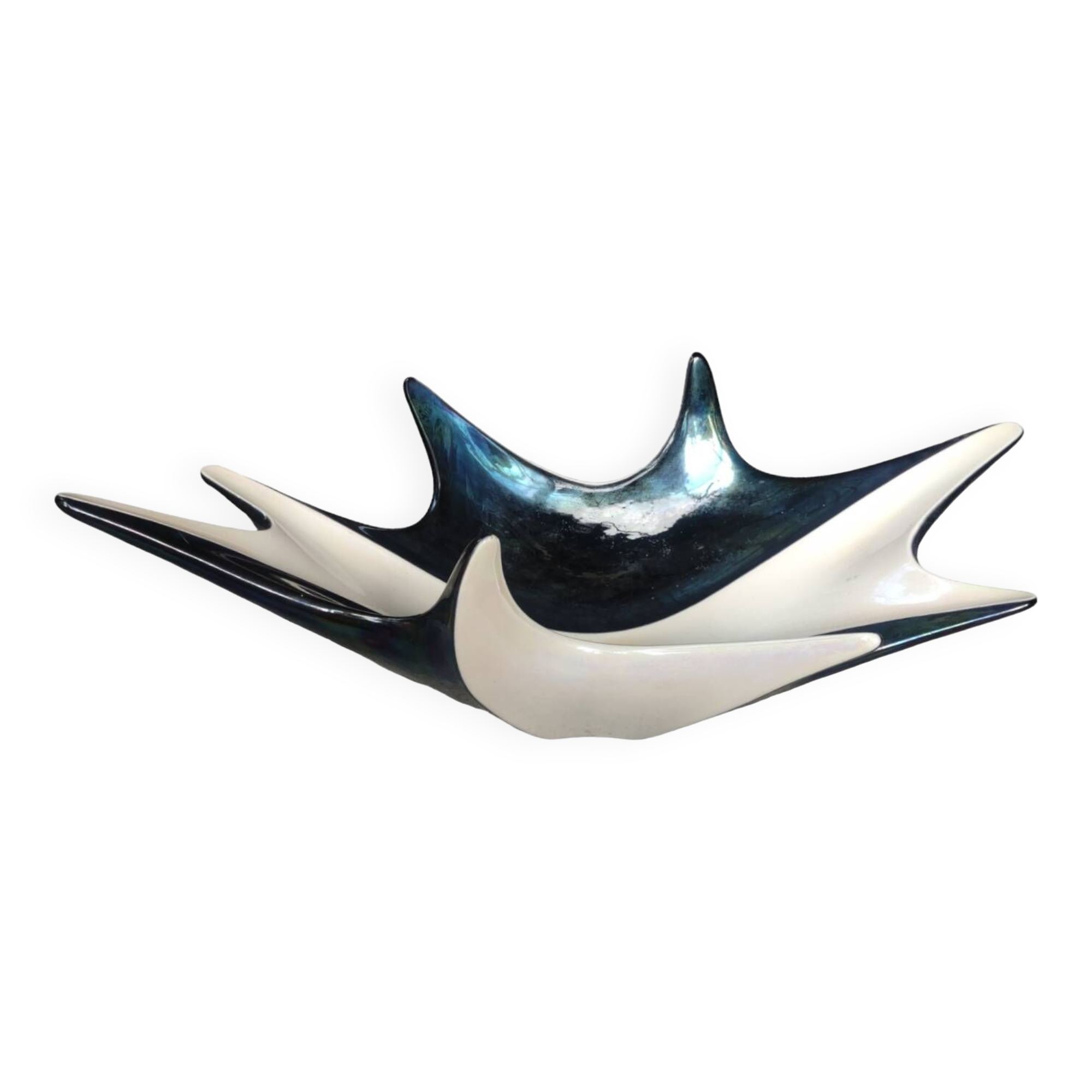 Very large Verceram iridescent ceramic bowl