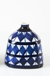 Vase en céramique émaillée, Série Indigo, par Karin Björquist pour Gustavsberg, Suède 1952