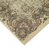Tapis beige oriental handmade vintage 1980s 163 cm x 283 cm