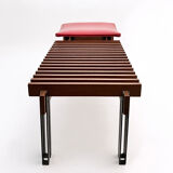 Teak bench designed by Inge and Luciano Rubino for APEC