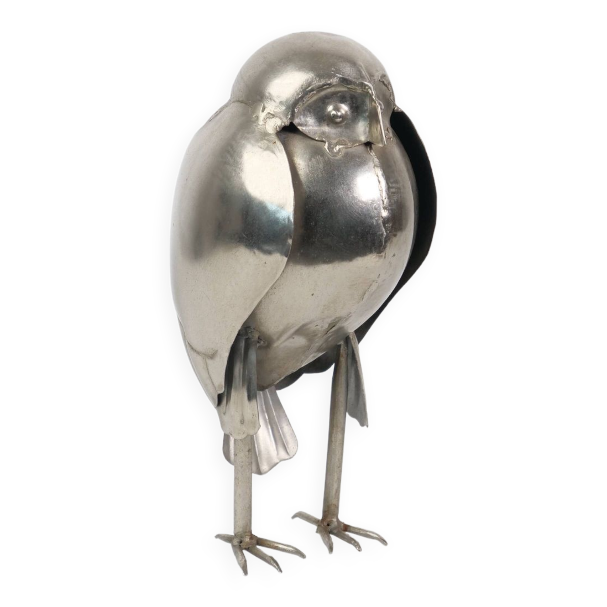 Brutalist sculpture decorative owl folk art
