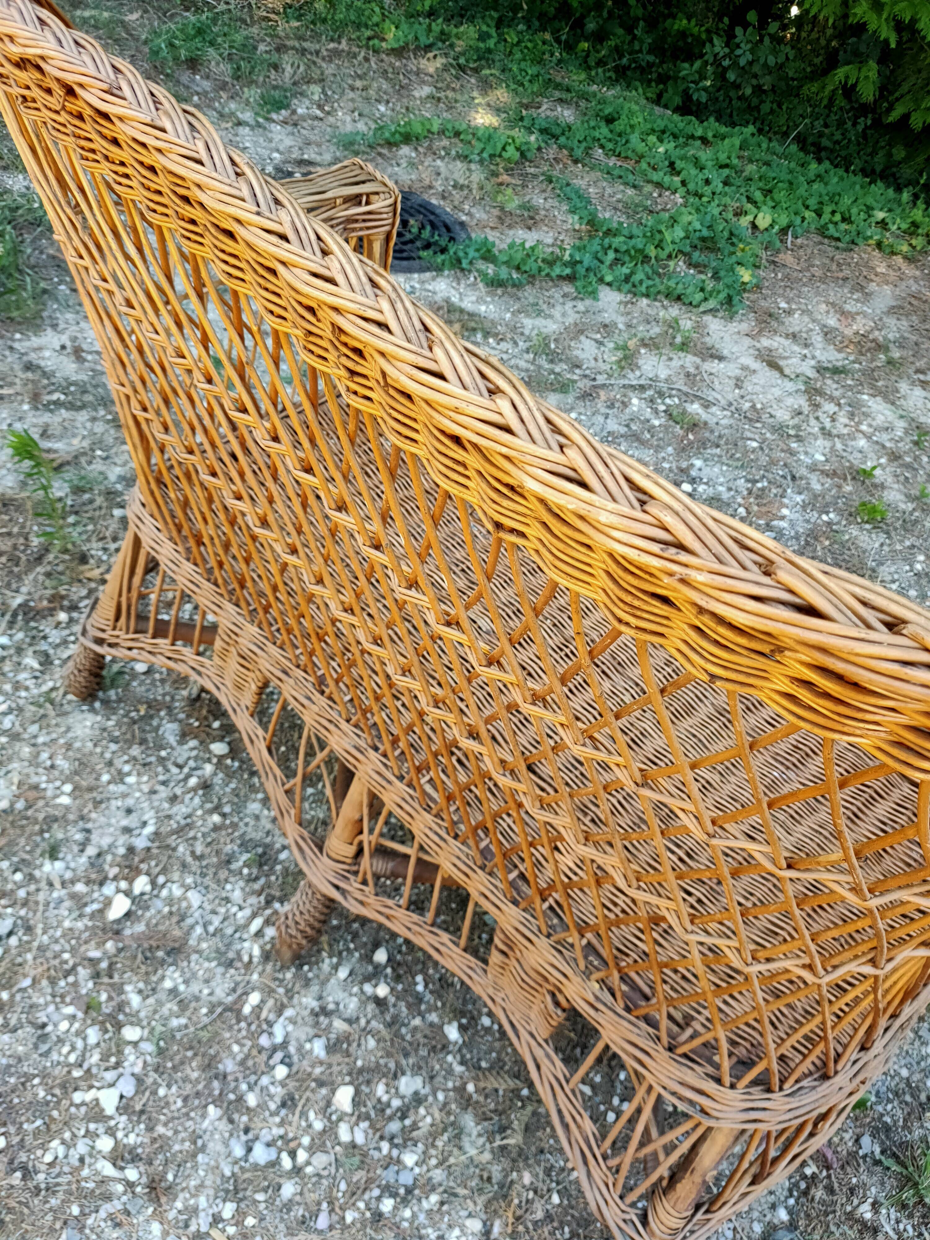 Rattan bench