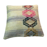Vintage turkish kilim cushion cover, 40 x 40 cm
