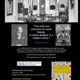 Art deco sideboard in maple, leather and glass, Laszlo Hoenig, London 1940s