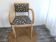 Bridge chair wood fabric flowers black and white