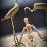 Duo brass herons
