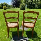 Lot de deux chaises capitonnées NF france