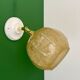 Vintage yellow glass globe wall light