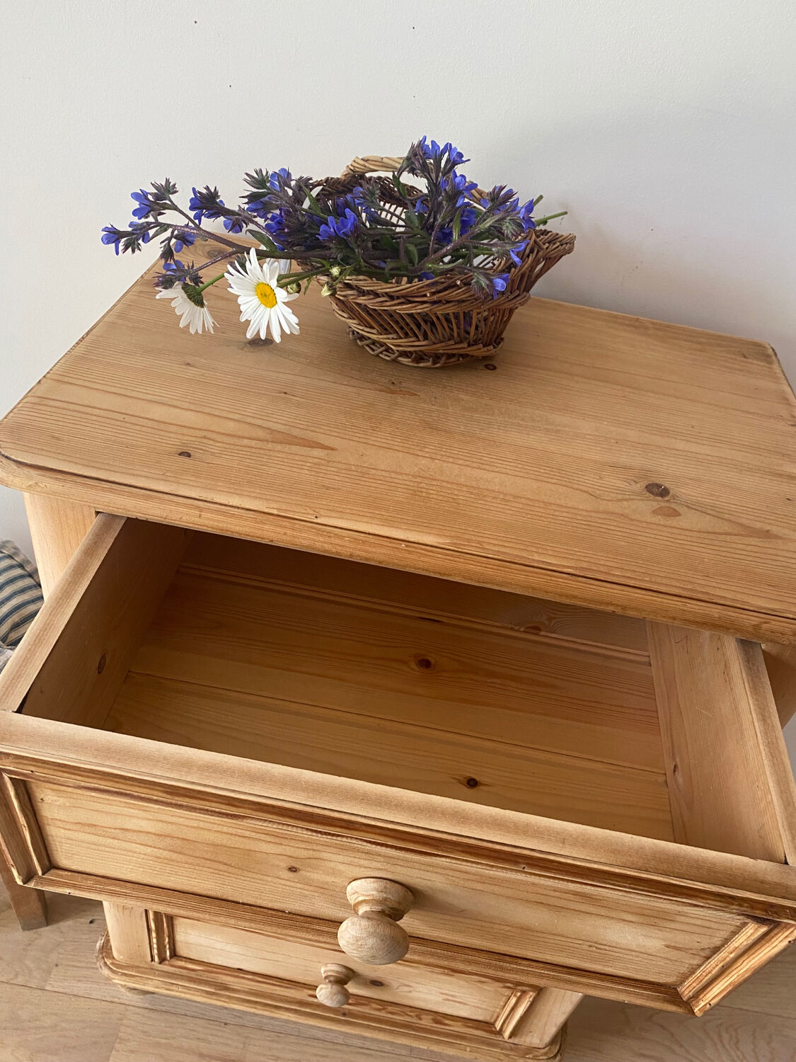 English chest of drawers in pine
