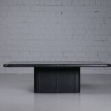 Coffee table (DS 3011) with mirror glass & leather from De Sede