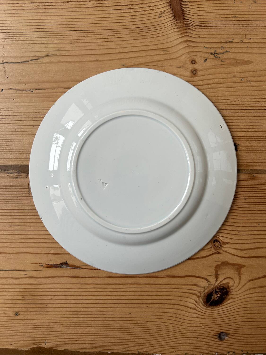 Set of 6 mismatched antique dinner plates
