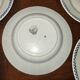 5 assiettes plates Moulin des loups et Hamage Orchies France bleu Années 50