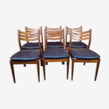 Scandinavian series of 6 chairs