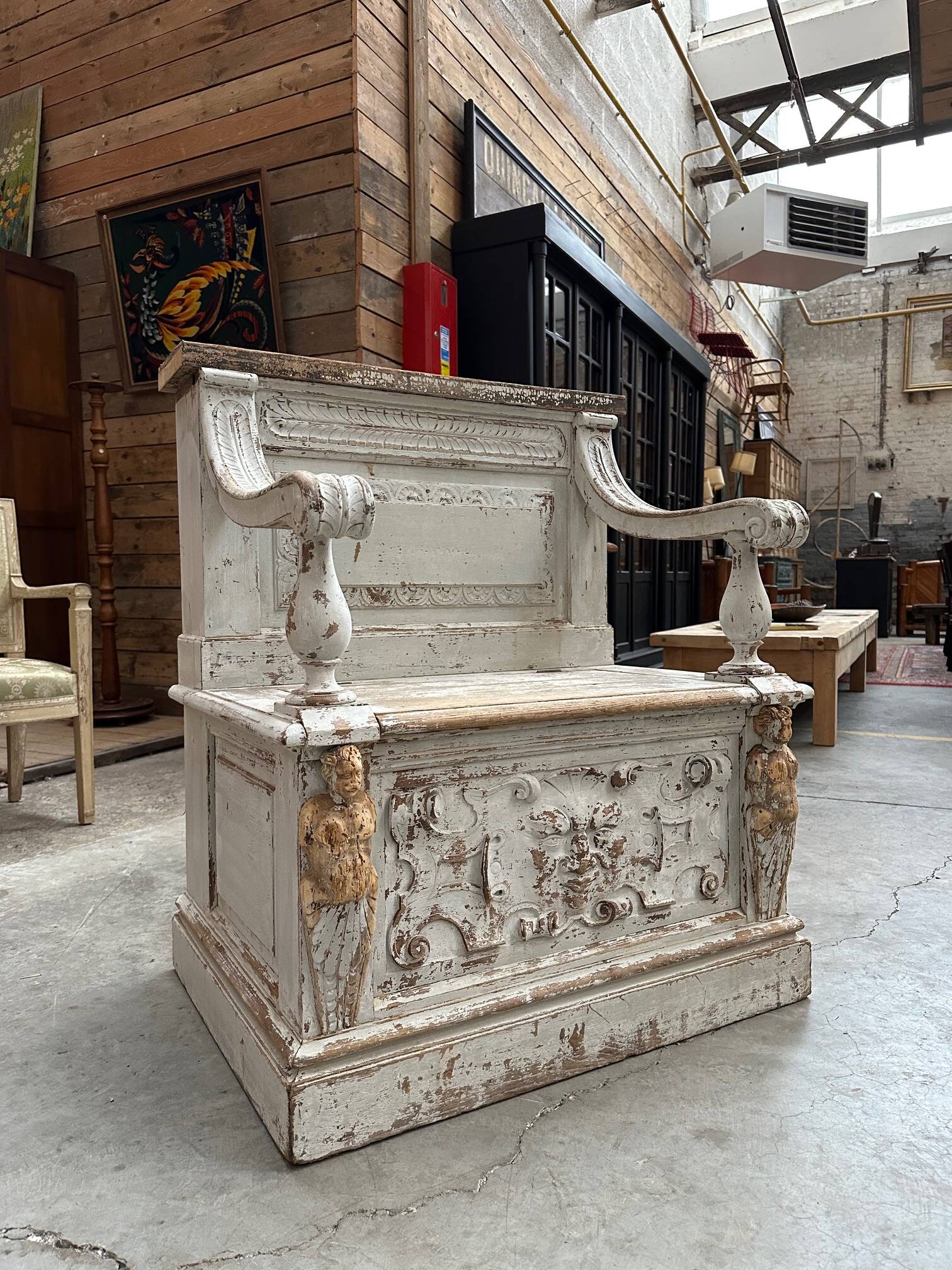 19th century church bench