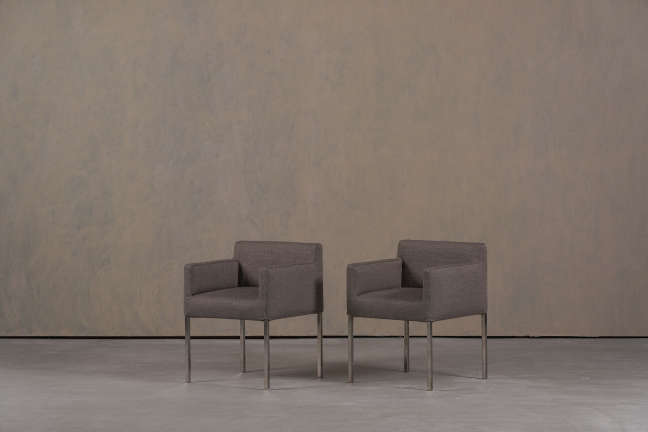 Chaises Ligne Roset en tissu gris, France années 2000, ensemble de 2.