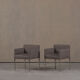 Chaises Ligne Roset en tissu gris, France années 2000, ensemble de 2.