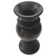 Vintage 1970s Italian Black Marble Vase – Natural Ochre Veining Accent