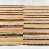 10x11 Yellow & Brown Ethnic Vintage Kilim Rug, 326x350Cm