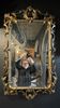 Gilded mirror Louis XV Rocaille in Carved and Stuqué Wood, nineteenth century