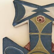 Painted terracotta wall mask