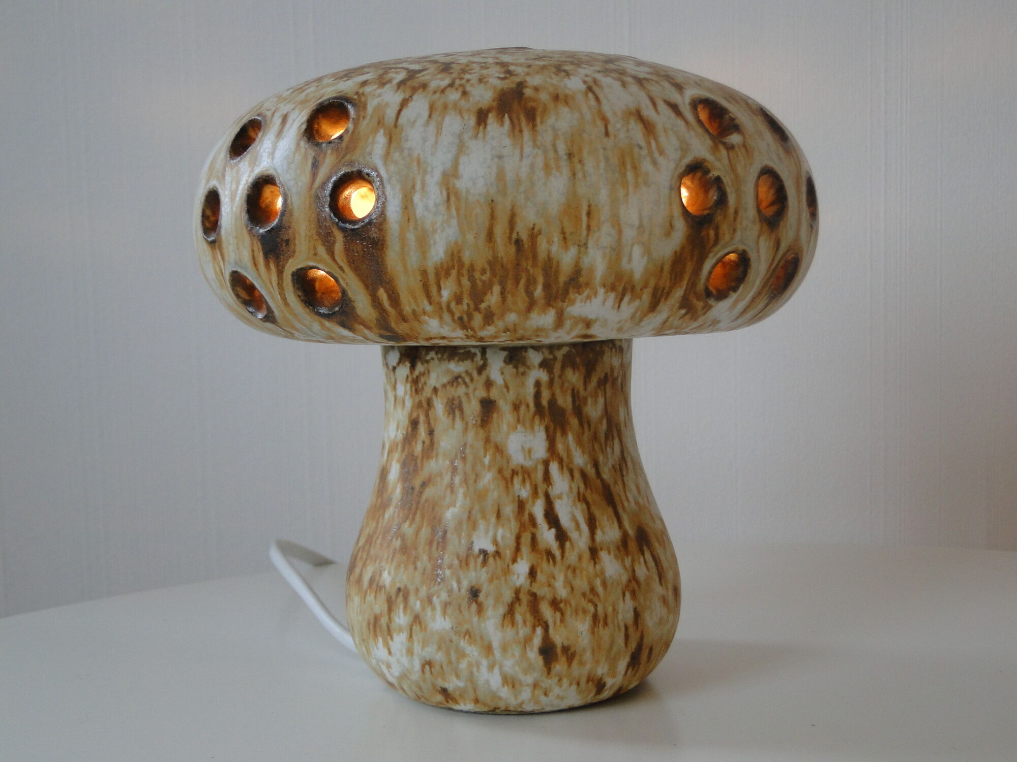 Pair of vintage mushroom lamps by Bruno Karlsson for EGO Sweden 1970s