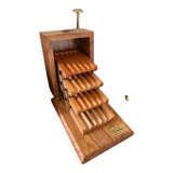 Vintage olive wood cigarette case/box dispenser