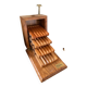 Vintage olive wood cigarette case/box dispenser