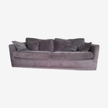 Anthracite grey velvet sofa